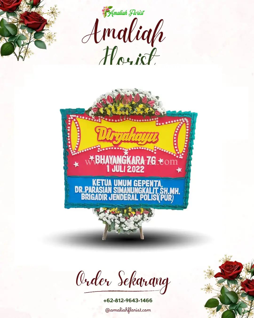 Papan Bunga HUT Ulang Tahun Kulon Progo